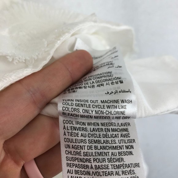 INC International Concepts Women's Size 2 White Lace High Neck Flounce Dress - Picture 9 of 11